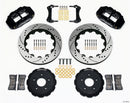 Wilwood Narrow Superlite 6R Front Brake Kit (14.00 in Drilled & Slotted Rotors - Black Calipers) - BMW - Backdraft Cobra ( E36 Based) / Hat Kit | 140-10969-D