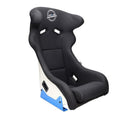 NRG FRP Bucket Seat - White Finish with Arrow Embroidery And Blue Side Mount Bracket – Default Title