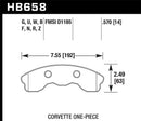 HAWK Performance DTC-80 Race Brake Pads (Front) - 10-11 Chevy Corvette Grand Sport / 06-08 Corvette Z06