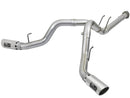 aFe ATLAS 4 in. DPF-Back Exhaust System Aluminum Steel (Polished Tip) – 17 Ford Diesel Trucks 6.7L V8 Turbo Diesel