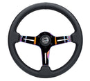 NRG Light Weight Gaming Steering Wheel - Splitz Neo Chrome Silver Spokes Perforated Leather – Default Title