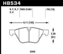 HAWK Performance HT-10 Race Brake Pads (Front) - 08-12 BMW 128i / 06 325i / 325xi / 07 328i / 328xi / 06 330i / 330xi