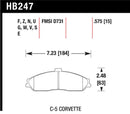 HAWK Performance HT-10 Race Brake Pads (Front) - 97-13 Chevy Corvette Compound