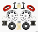 Wilwood Narrow Superlite 4R Front Brake Kit (12.19 in Drilled & Slotted Rotors - Red Calipers) - 1987-1989 Jeep - Yj | 140-12576-DR
