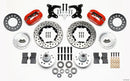 Wilwood Forged Dynalite Front Brake Kit (11.00 in Drilled & Slotted Rotors - Red Powder Coat Calipers) - 1965-1972 CDP A Body - 10 in Drum | 140-11023-DR