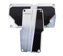 NRG Brushed Aluminum Sport Pedal A/T – Silver with Black Carbon (PDL-150SL)