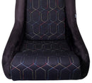 NRG FRP Bucket Seat (Black with Multi Color Geometric Pattern) - Large