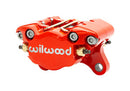 Wilwood Dynapro Single Brake Caliper - 1.38 in Piston Bore / 0.38 in Rotor Thickness / Red Powder Coat / 3.75 in Mounting Centers / Lug Mount | 120-9690-RD