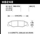 HAWK Performance HT-10 Race Brake Pads (Rear) - 97-12 Corvette / 01-04 Z06 / 05-09 Z51