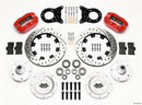 Wilwood Dynapro Dust-Boot Front Brake Kit (Red Powder Coat Calipers) - 1965-1969 Ford Mustang - Disc & Drum Spindle / 12.19 in Drilled & Slotted Rotors | 140-13344-DR