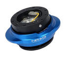 NRG Gen 2.2 Steering Wheel Quick Release – Black Body / Shiny Blue Oval Ring