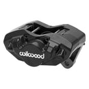 Wilwood D45 Porsche Front Dual Piston Brake Caliper - 1.88 in Piston Bore / 0.79 in Rotor Thickness / Black Powder Coat / 3.50 in Mounting Centers / Lug Mount | 120-17169-BK