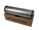 aFe MACH Force-XP 409 Stainless Steel Muffler – 3 in. Center/Center 18 in. L X 5 in. Dia - Round Body