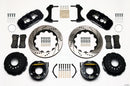 Wilwood AERO4 Rear Brake Kit (14.00 in Drilled & Slotted Rotors - Black Calipers) - 2005-2014 Ford Mustang - Parking / Parking Brake | 140-10950-D