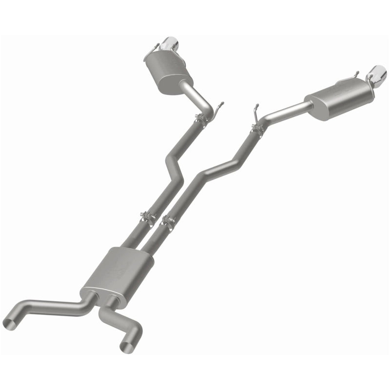 MagnaFlow Cat-Back Stainless Dual Split Rear Exit 4in Polished Tips 11-15 Chevy Camaro 3.6L V6