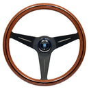Nardi Deep Corn Steeing WHeel - 350mm | Wood Grain / Black Spoke