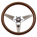 Nardi Deep Corn Steeing WHeel - 350mm | Wood Grain / Polished Spoke