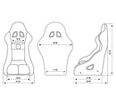 NRG FIA Competition Seat with Competition Fabric & FIA Homologated Free Driving Position