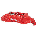 Wilwood UTV4 Brake Caliper - 1.12/1.12 in Piston Bores / 0.25 in Rotor Thickness / Red | 120-16571-RD