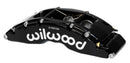 Wilwood TC6 Left Brake Caliper - 1.75/1.38 in Piston Bores / 1.38 in Rotor Thickness / Black Powder Coat / 8.27 in Mounting Centers / Radial Mount / Rear Mount | 120-14318-RS