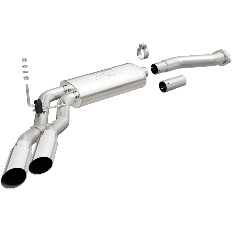 MagnaFlow 11-13 Ford F-150 Pickup Dual Same Side Before P/S Rear Tire Stainless CatBack Perf Exhaust