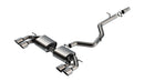 Borla Cat-Back Exhaust – 2022–2025 Volkswagen Golf R - Dual Stainless Brushed Tips with Logo - Borla exhaust system