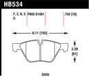 HAWK Performance HT-10 Race Brake Pads (Front) - 08-12 BMW 128i / 06 325i / 325xi / 07 328i / 328xi / 06 330i / 330xi