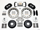 Wilwood Narrow Superlite 6R Front Brake Kit (Black Calipers) - 1970-1973 Ford Mustang - Disc Spindle / 12.88 in Drilled & Slotted Rotors / Hub Kit | 140-10220-D