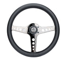NRG Light Weight Gaming Steering Wheel - Driftz 350mm 3 Black Chrome Spokes Perforated Leather – Default Title