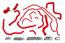 HPS Performance Silicone Radiator and Heater Hoses – 2007-2009 Mazda Mazdaspeed 3 - 57-1511-RED