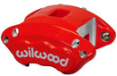 Wilwood D154 Brake Caliper - 1.62/1.62 in Piston Bores / 1.04 in Rotor Thickness / Red | 120-11872-RD
