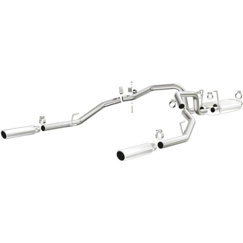 Magnaflow 09-13 Dodge Ram 1500 V6 3.6L Dual Spilt Rear Exit Polished Stainless C/B Perf Exhaust