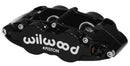 Wilwood Forged Narrow Superlite 4R Brake Caliper - 1.38/1.38 in Piston Bores / 1.10 in Rotor Thickness / Black | 120-14056-BK
