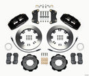 Wilwood Dynapro 6 Front Brake Kit (12.19 in Undrilled Rotors - Black Calipers) - 2012 Fiat 500 - Hat Kit / Includes Brake Lines | 140-12767