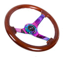 NRG 350mm Deep Dish Wood Grain Steering Wheel – 3" Dish