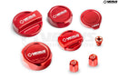 Verus Engineering Full Car Cap Kit, RLA Oil Cap, Anodized Red - 23+ Toyota GR Corolla