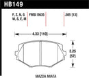 HAWK Performance HT-10 Race Brake Pads (Front) - 94-97 & 99-03 Mazda Miata