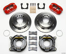 Wilwood Dynapro Low-Profile Brake Kit (Red Calipers) - Chevrolet 12 Bolt Spcl Stag Mount / 11.00 in Rotors / 2.81 in Off / Parking Brake | 140-11400-R