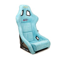 NRG FRP Bucket Seat ULTRA Edition with Grey Pearlized Back / Teal Microfiber Material - Large