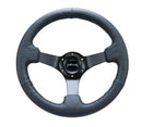NRG Reinforced Steering Wheel (330mm/ 3in. Deep) Sport Leather Racing/ 4mm Matte Black Spoke – Default Title