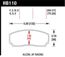 HAWK Performance HT-10 Race Brake Pads - AP CP3307 / CP5040-5S4 / CP5200 (SC250)