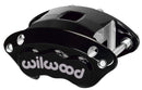 Wilwood D154 Brake Caliper - 1.62/1.62 in Piston Bores / 0.81 in Rotor Thickness / Black | 120-11873-BK