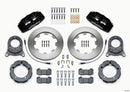 Wilwood Dynapro 6 Front Brake Kit (11.75 in Plain Rotors - Black Powder Coat Calipers) - 1966-1975 Ford Bronco - Dana 30/44 / Hat Kit / Includes Brake Lines | 140-13303
