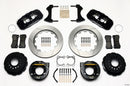 Wilwood AERO4 Rear Brake Kit (Black Calipers) - Big Ford Old Style - 14.00 in Slotted Rotors / 2.36 in Offset / Parking Brake | 140-10947