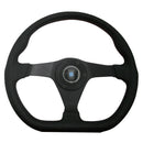 Nardi Gara Sport Steering Wheel - 350mm | Black w/ Black Perforated Leather / Red Stiching