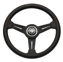 Nardi Classic Steering Wheel - 330mm | Black Leather / Black Spoke / Grey Stitching