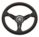 Nardi Sport Rally Deep Corn Steering Wheel - 330mm | Black Perforated Leather / Red Stitch