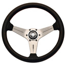 Nardi Sport Rally Deep Corn Steering Wheel - 350mm | Silver / Black Perf Leather / Red