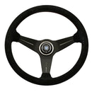 Nardi Sport Rally Deep Corn Steering Wheel - 350mm | Black Suede / Red Stitch