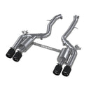 MBRP 3" Quad Rear Exit T304 Stainless Steel Resonator-Back Exhaust – 2019-2021 BMW M2 Competition 3.0L – MBRP S45023CF